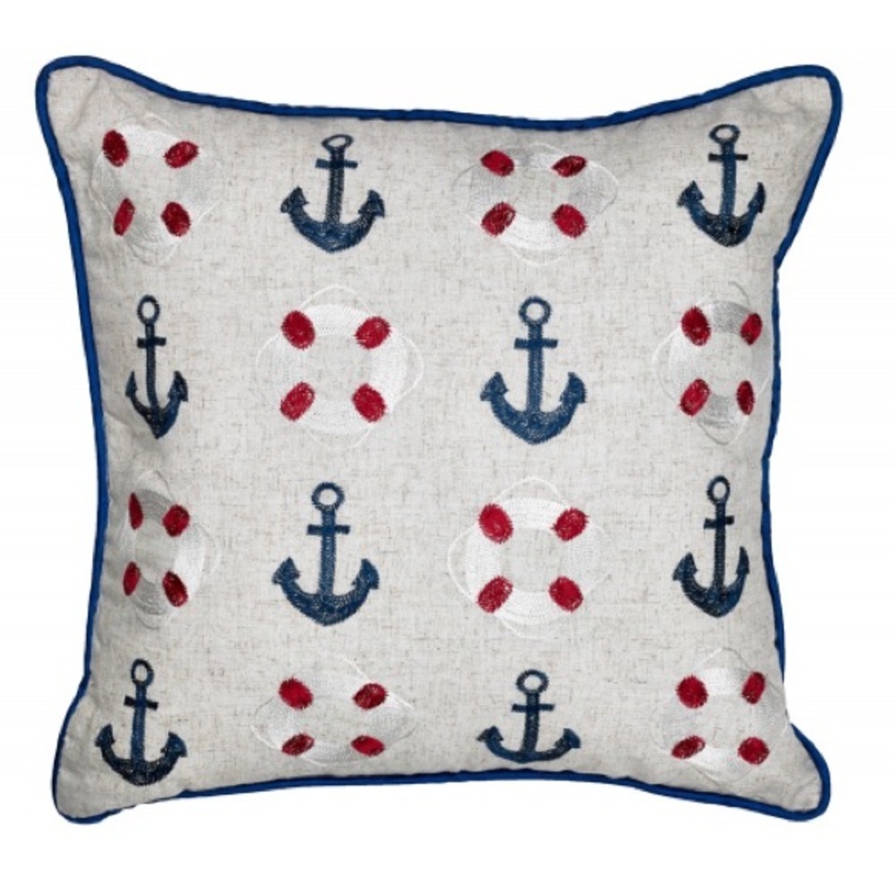 Nautical theme pillow